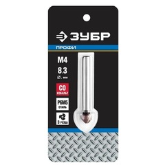 ЗУБР Кобальт, 8.3 x 50 мм, для раззенковки М4, кобальтовое покрытие, конусный зенкер, Профессионал (29732-4)