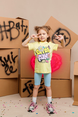 018_БК25 Футболка кор.рукав д/д, желтый