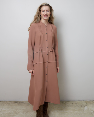 Платье из вискозы Стелла Маккартни карамель