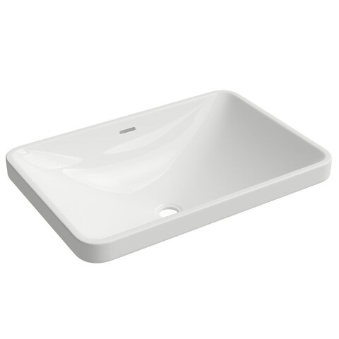 Aqueduto INS0210 AQD INSERTO Раковина врезная прямоугольная 600*410, белый глянцевый
