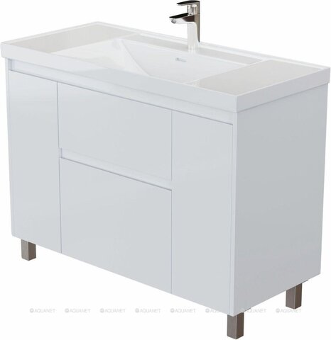 Aquanet 365919 Тумба с раковиной Nova Lite 2.0 110 напольная цв. белый глянец (365919)