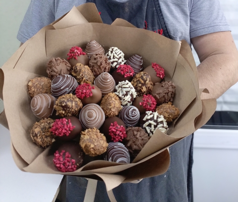 Букет из клубники в шоколаде 