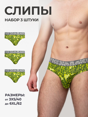 Комплект из 3-х спортивных трусов - «Весенний лес»