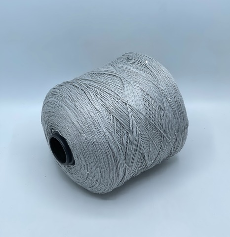 Бобинная пряжа, Linette Pailletes, 450м, 80% Лен, 20% Полиэстер(пайетка), Зимнее небо+пайетка. 39395