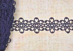 Кружево плетеное, ш. 5,5 см, т.синий
