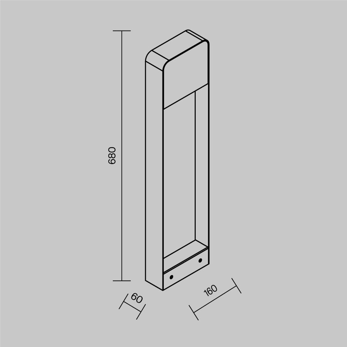 Ландшафтный светодиодный светильник Maytoni Outdoor Porte O481FL-L7B3K