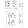 Almar E180141.NB Смеситель для душа на 2-3 потребителя (nickel brushed, встраиваемая часть заказывается отдельно)