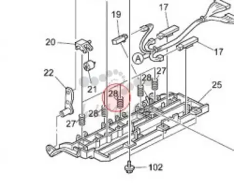 Пружина Ricoh Pressure spring original AA063857