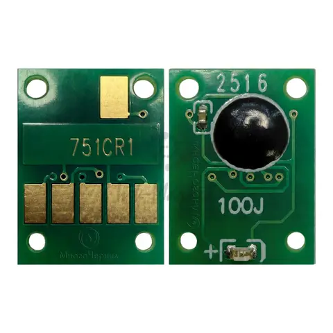 Чип для Canon PIXMA IX6870, IP8770, IP7270, IX6770, MX927, MX727, MG6670, MG6470, MG5670, MG5570, MG5470, MG7570, MG7170, MG6370 (совместимость CLI-751C 6519B001, CLI-751C XL 6454B001), Cyan (синий/голубой), авто обнуляемый для картриджей, ПЗК, СНПЧ