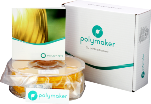 Пластик для 3D-принтера PolyMaker PolyLite PETG, 1.75 мм, 1 кг, Желтый