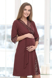 Халат для беременных 09977 бордовый