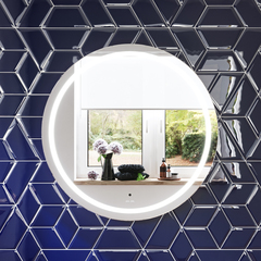 Универсальное зеркало с контурной LED-подсветкой, ИК- сенсором, круглое, 80 см, AM.PM X-Joy - M85AMOX0801WG