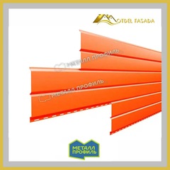 Сайдинг металлический L -Брус ХL Norman MP ПЭ- RALL 2004 Оранжевый , 0.5мм