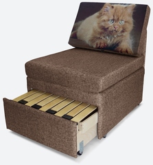 Кресло-кровать "Миник" Rich Brown (коричневый), купон "Котенок с когтями"