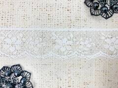 Кружево-трикотаж, ш. 4 см, белый