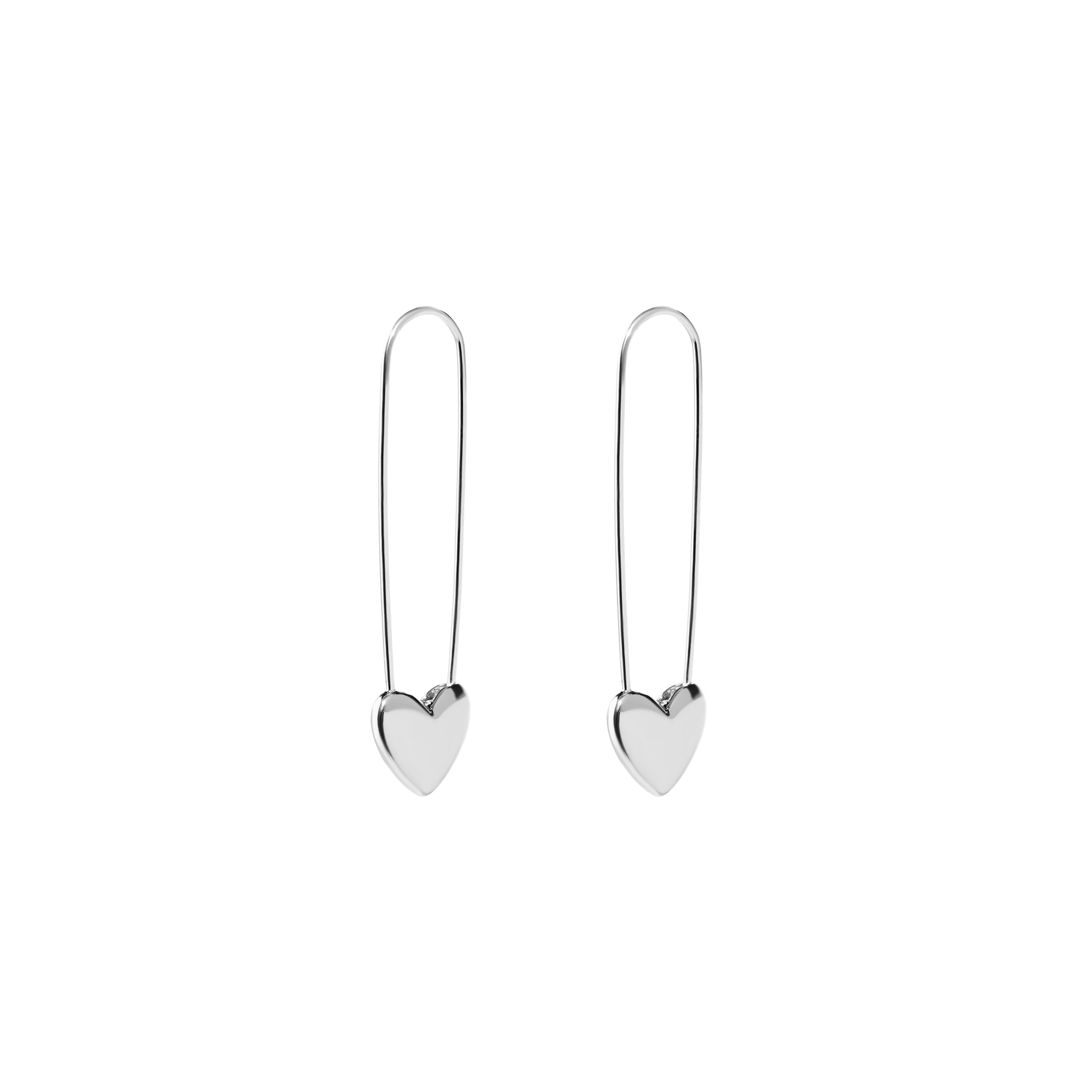 

Серьги Pins Hearts Earrings - Silver