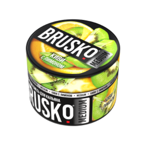 Бестабачная смесь для кальяна BRUSKO 50г MEDIUM - Киви с лимоном