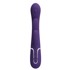 Фиолетовый мультифункциональный вибратор Shania - 22,2 см. - 