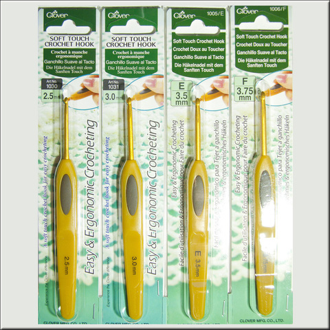  Clover Soft Touch 3.5-mm Crochet Hooks, Size E (1005/E)