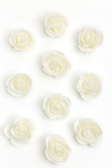 Роза из фоамирана с блестками 5-6 см, 1 шт.