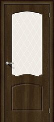 Дверь Альфа-2 / Цвет Dark Barnwood / Стекло White Сrystal / Двери Браво