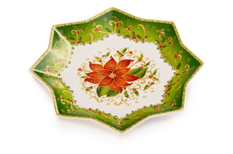 Блюдо сервировочное 20см Lamart Palais Royal Рождественская звезда рельефное