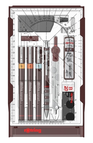 Набор изографов Rotring College Set, 0,20 mm / 0,40 mm / 0,60 mm (S0699390)