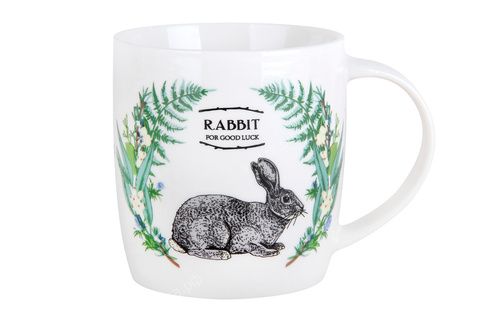 Кружка бочка Rabbit for good luck, 350 мл. - купить
