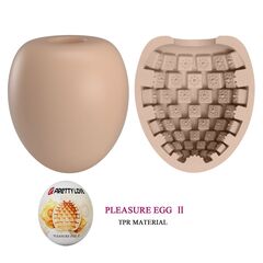Бежевый мастурбатор-яйцо Pleasure Egg II - 