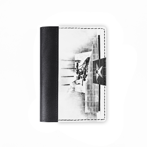 Обложка на паспорт комбинированная "Памятник воинам-землякам", черная