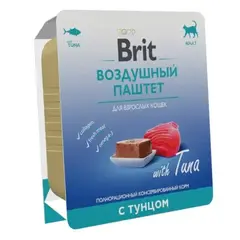 Brit Premium воздушный паштет для взрослых кошек тунец 100 гр