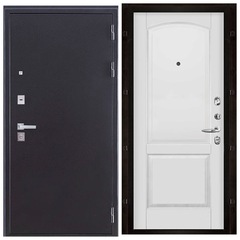 Купить Входная дверь Колизей Плюс тёмное серебро антик панель массив Фоборг белая эмаль