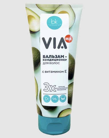 VIA mix Бальзам-кондиционер для волос с витамином Е, 180г.