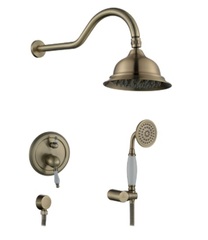 Смеситель KAISER Rios 31077-1 Bronze смеситель для скрытого монтажа с верхним и ручным душем