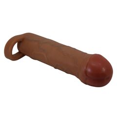 Коричневая насадка-удлинитель на пенис Bunion - 16,5 см. - 