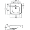 Раковина подвесная 60х54,5 см Ideal Standard Contour 21 S216701