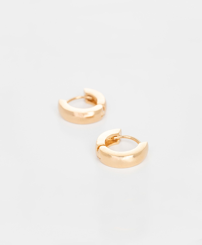Серьги Tiny Chunky Hoops gold