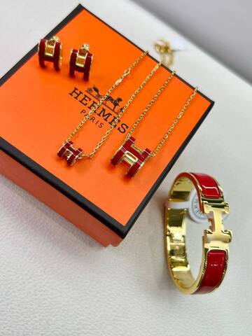 Серьги, подвеска, браслет Hermes Vgold
