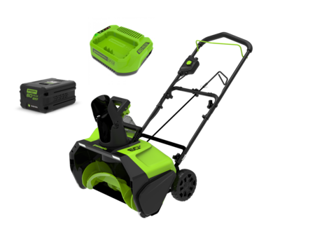 Аккумуляторный снегоуборщик Greenworks GD60PSTk4, 2602907UB,60v, 51 см, АКБ 4 А·ч и ЗУ
