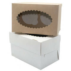 Упаковка для 2 капкейков двусторонняя Pasticciere 10х16х10 см