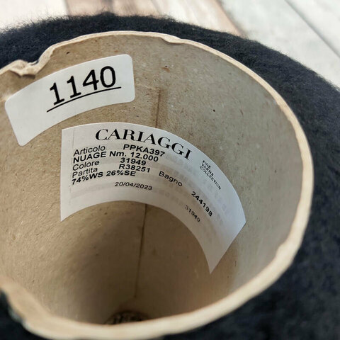 Вспушенный кашемир на шелке CARIAGGI NUAGE 1200 черный