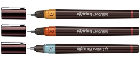 Набор изографов Rotring College Set, 0,20 mm / 0,40 mm / 0,60 mm (S0699390)