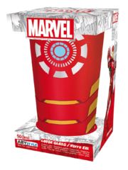 Бокал стеклянный Marvel Large Glass XXL Iron Man box