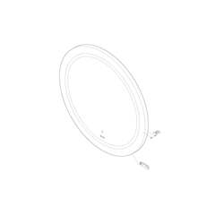 Универсальное зеркало с контурной LED-подсветкой, ИК- сенсором, круглое, 80 см, AM.PM X-Joy - M85AMOX0801WG