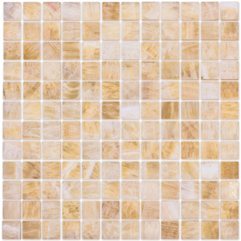 Мозаика LeeDo Caramelle: Pietrine - Onice Beige полированная 29,8x29,8х0,7 см (чип 23х23х7 мм)