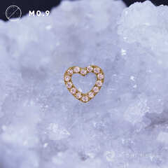 Diamond Heart Pink PVD Yellow