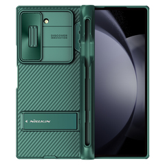 Усиленный чехол зеленого цвета (Dark Green) от Nillkin для Samsung Galaxy Z Fold 6 5G, серия CamShield Fold Case-Pen Holder Version (версия с подставкой и держателем для S Pen)