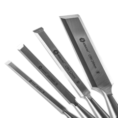 Набор стамесок КОБАЛЬТ плоских: 6, 12, 18, 24 х 140 мм, CR-V, двухкомпонентная рукоятка (4 шт.) блистер (Арт. 245-671)