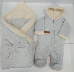 Комплект на выписку из капитония (серый)