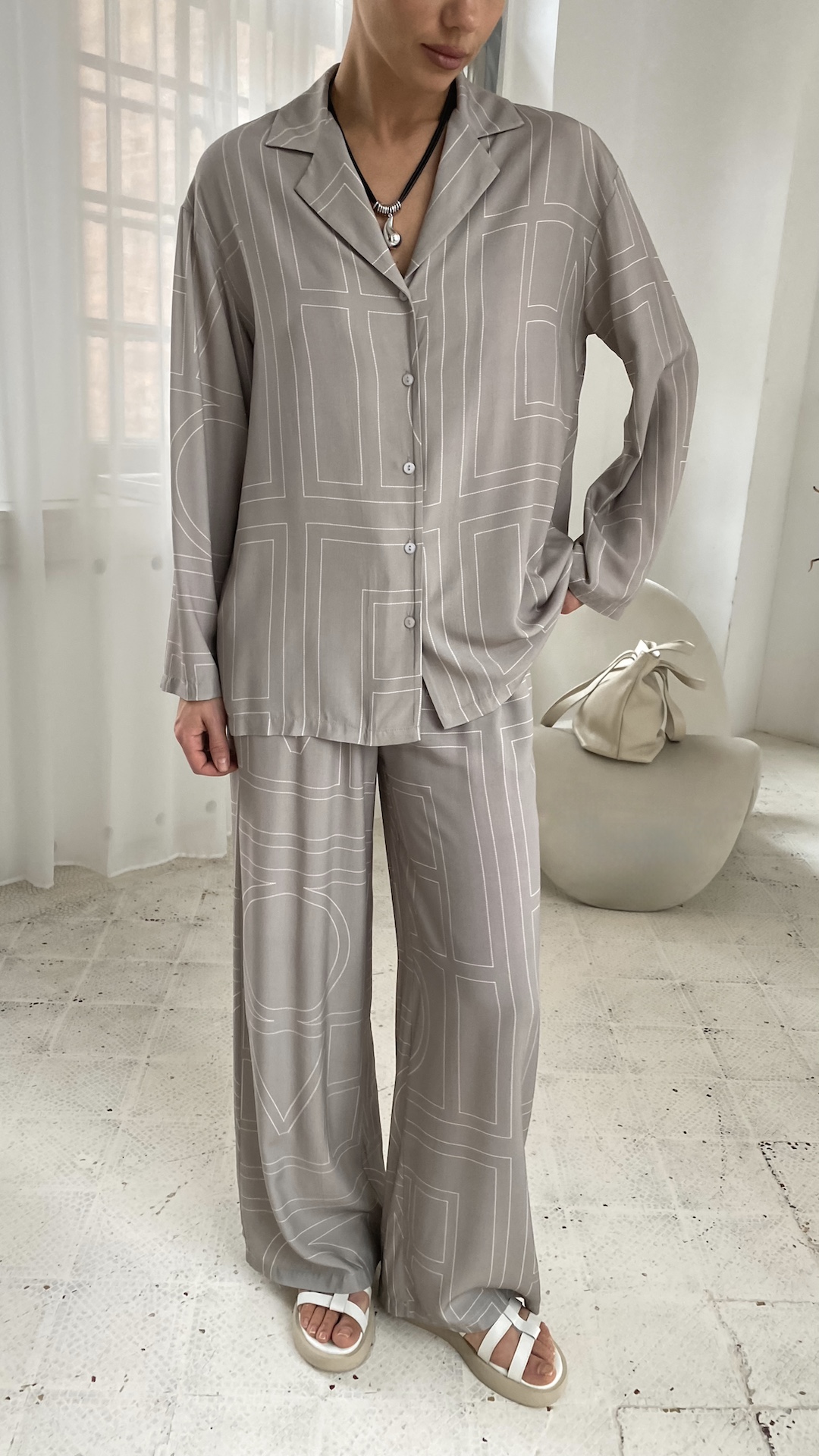 Комплект в пижамном стиле из чистой вискозы PREMIUM QUALITY